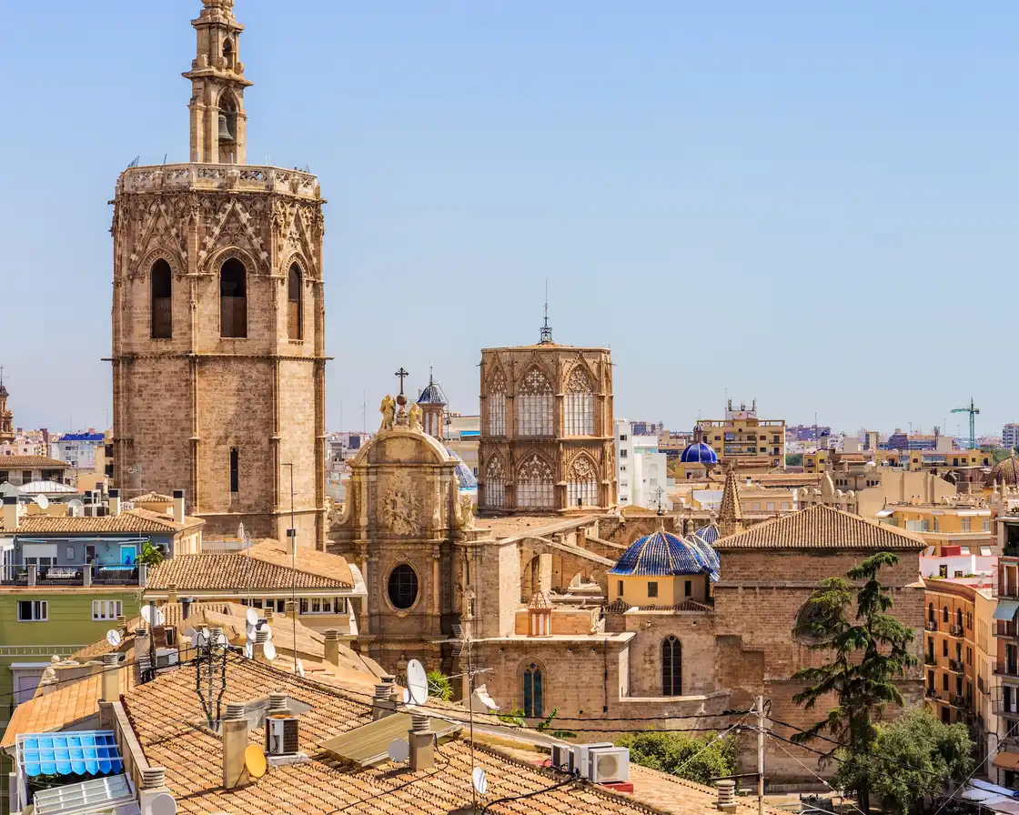 El Micalet bell tower above Valencia's historic centre